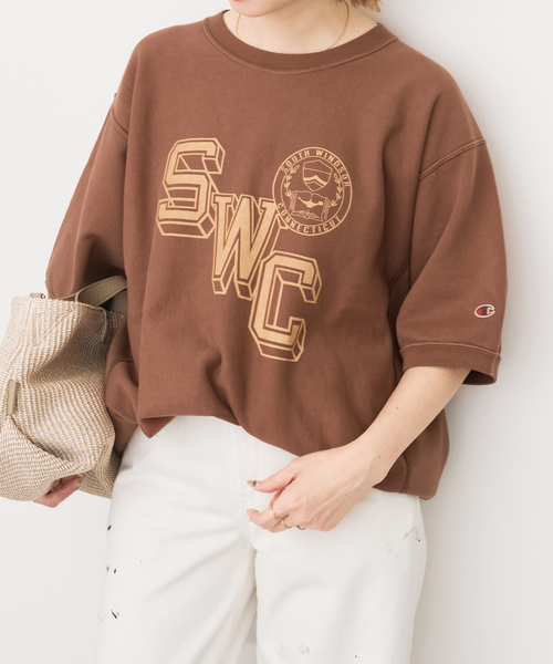 Spick & Span（スピックアンドスパン）の「Champion/チャンピオン REVERSE WEAVE SHORT SLEEVE SWEA（スウェット・レディース・ブラック系その他/ブラウン・MEDIUM）」の14枚目の写真