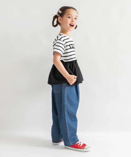 DRC branshes(ディーアールシーブランシェス)の「【DRC/WEB限定】異素材切替ロゴ半袖Tシャツ(Tシャツ/カットソー・キッズ・ラベンダー/その他1/その他2/ライトグリーン/ブラック/オフホワイト・110/120/130/100/150/140)」の17枚目の写真
