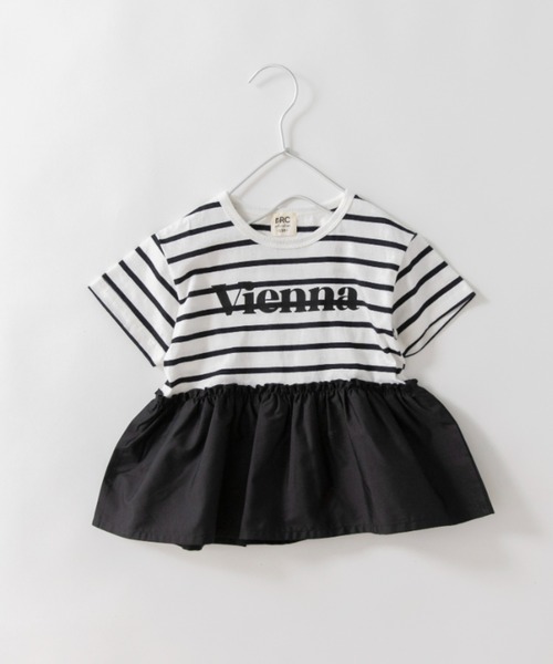 DRC branshes(ディーアールシーブランシェス)の「【DRC/WEB限定】異素材切替ロゴ半袖Tシャツ(Tシャツ/カットソー・キッズ・ラベンダー/その他1/その他2/ライトグリーン/ブラック/オフホワイト・110/120/130/100/150/140)」の19枚目の写真