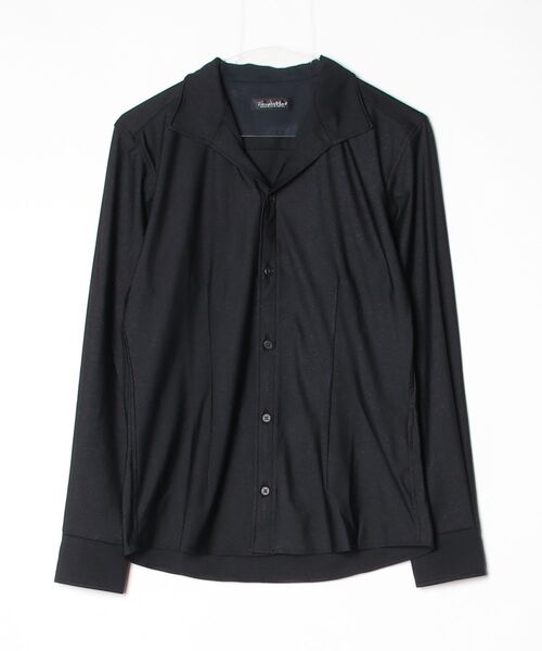 TORNADO MART（トルネードマート）の「TORNADO MART∴シュリンクエンボストリコットシャツ（シャツ/ブラウス・メンズ・ブラック/オフホワイト/ベージュ・M/LL/L）」の2枚目の写真