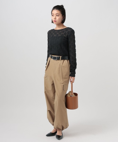 BAYFLOW（ベイフロー）の「カットレースロングスリーブT（Tシャツ/カットソー・レディース・ブラック/オフホワイト・FREE）」の6枚目の写真