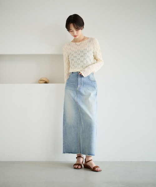 BAYFLOW（ベイフロー）の「カットレースロングスリーブT（Tシャツ/カットソー・レディース・ブラック/オフホワイト・FREE）」の21枚目の写真