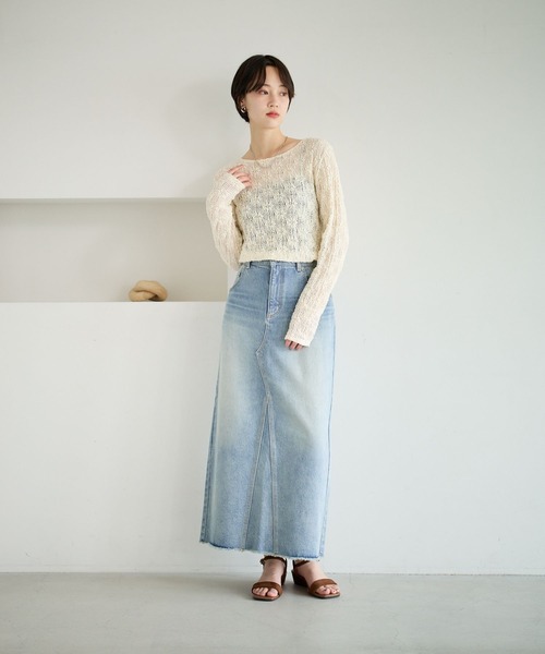 BAYFLOW（ベイフロー）の「カットレースロングスリーブT（Tシャツ/カットソー・レディース・ブラック/オフホワイト・FREE）」の22枚目の写真