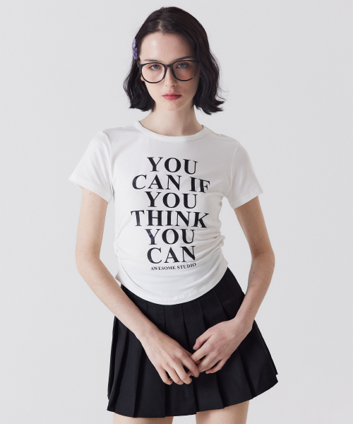 AWESOME STUDIO(オーサムスタジオ)の「ユーカン シャーリング 半袖Tシャツ アイボリー(Tシャツ/カットソー・レディース・その他・FREE)」の2枚目の写真
