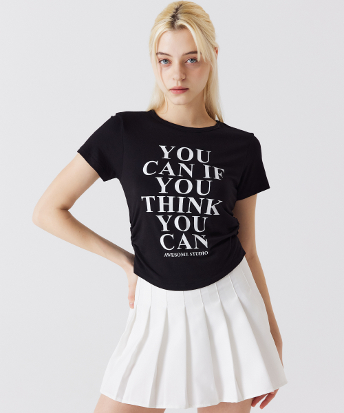 AWESOME STUDIO(オーサムスタジオ)の「ユーカン シャーリング 半袖Tシャツ アイボリー(Tシャツ/カットソー・レディース・その他・FREE)」の4枚目の写真