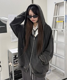 Figments（フィグメンツ）の「ハードウォッシュ裏毛Ｗジップパーカー（パーカー）」