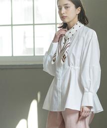 OPAQUE.CLIP | ストライプペプラムデザインブラウス【洗濯機OK】(シャツ/ブラウス)