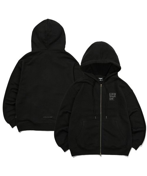 URBANAGE(アーバンエイジ)の「ロゴプリントフードジップアップブラック(パーカー・レディース・その他・MEDIUM/LARGE)」の3枚目の写真