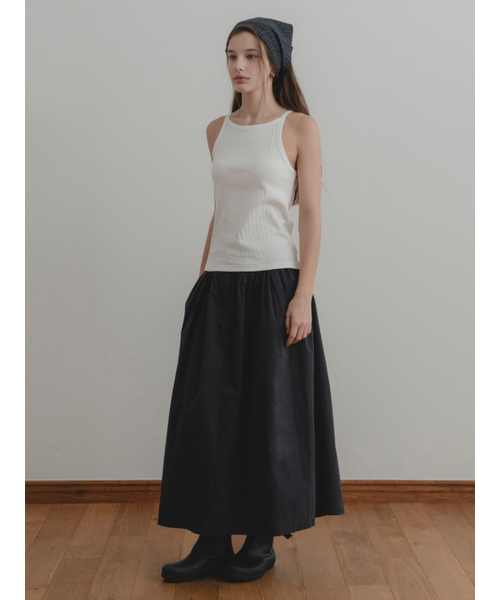 THEMITTEN（ザ・ミトン）の「Labe cotton skirt (navy)（スカート・レディース・その他・FREE）」の3枚目の写真