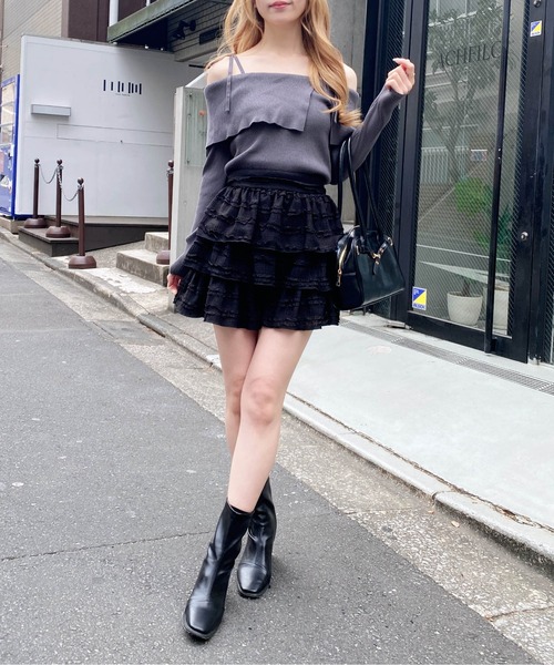 INGNI（イング）の「レースフリルショートパンツ（その他パンツ・レディース・ブラック/オフホワイト・FREE）」の20枚目の写真