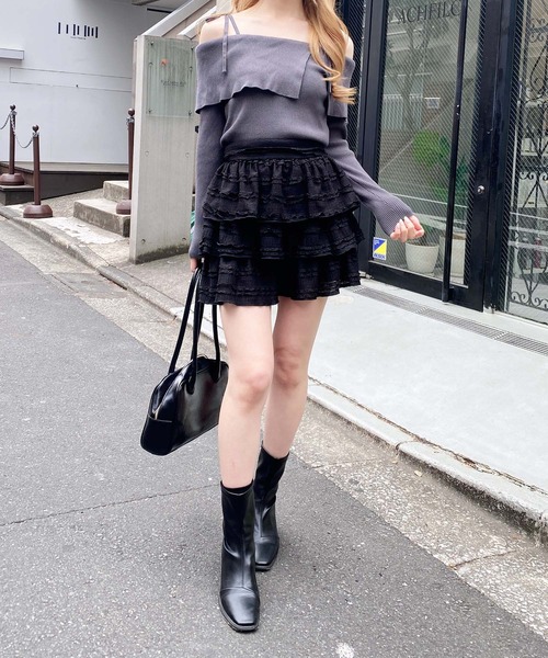 INGNI（イング）の「レースフリルショートパンツ（その他パンツ・レディース・ブラック/オフホワイト・FREE）」の21枚目の写真