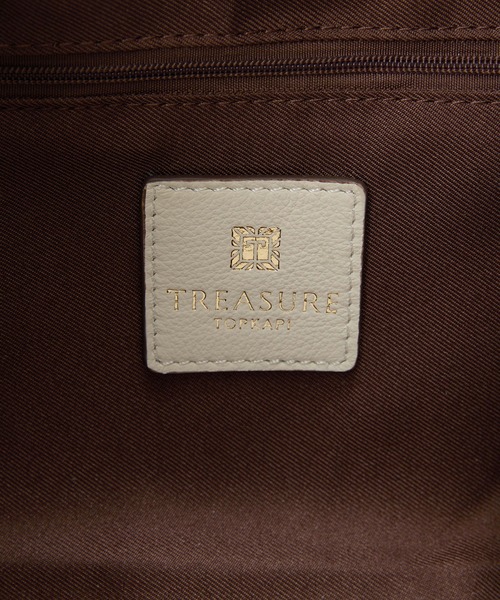 TREASURE TOPKAPI(トレジャートプカピ)の「【TREASURE TOPKAPI】ソフトレザー センターステッチ 2way トートバッグ(トートバッグ・レディース・ブラック/オフホワイト/グレイッシュベージュ・FREE)」の13枚目の写真
