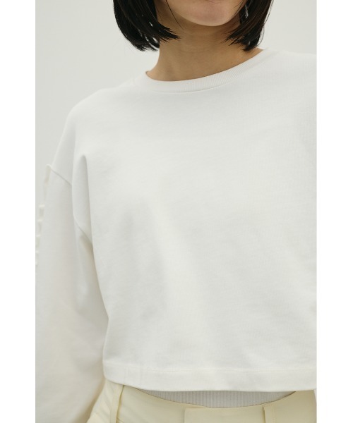 STYLEMIXER（スタイルミキサー）の「フリルスリーブカットトップ（Tシャツ/カットソー・レディース・ブラック/ホワイト・FREE）」の11枚目の写真