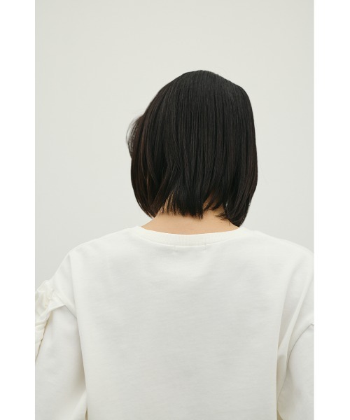 STYLEMIXER（スタイルミキサー）の「フリルスリーブカットトップ（Tシャツ/カットソー・レディース・ブラック/ホワイト・FREE）」の14枚目の写真