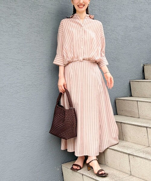 NOLLEY’S(ノーリーズ)の「《セットアップ対応》ウォッシャブルストライプフレアスカート(スカート・レディース・ホワイト系その他4/ピンク系その他3/ブルー系その他3・38/36)」の19枚目の写真