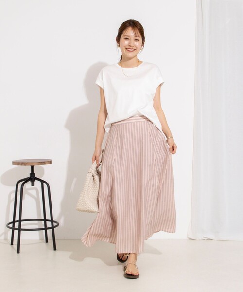NOLLEY’S(ノーリーズ)の「《セットアップ対応》ウォッシャブルストライプフレアスカート(スカート・レディース・ホワイト系その他4/ピンク系その他3/ブルー系その他3・38/36)」の21枚目の写真