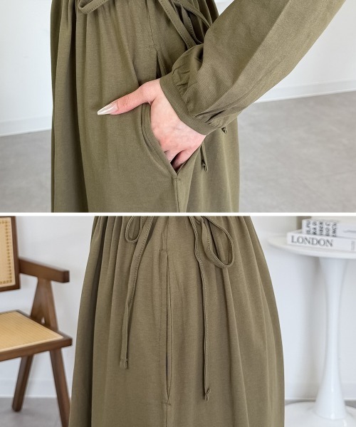 RCD（アールシーディー）の「肩タックワンピース（ワンピース・レディース・カーキ/ブラック・4L～5L/M-L/LL～3L）」の18枚目の写真