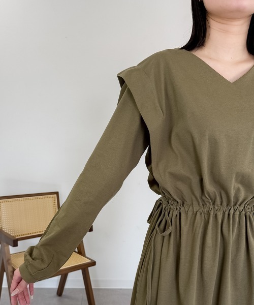 RCD（アールシーディー）の「肩タックワンピース（ワンピース・レディース・カーキ/ブラック・4L～5L/M-L/LL～3L）」の19枚目の写真