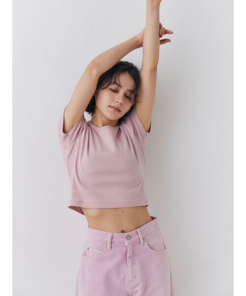 Ungrid（アングリッド）の「カラーフィットTee（Tシャツ/カットソー・レディース・イエロー/ピンク/ブルー/オフホワイト/ブラック・SMALL/MEDIUM）」の7枚目の写真