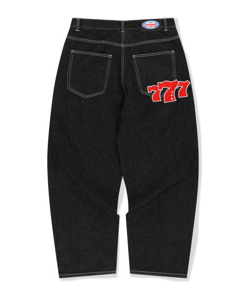 セール】777 DENIM PANTS (BLACK)（デニムパンツ）｜WKNDRS（ウィー