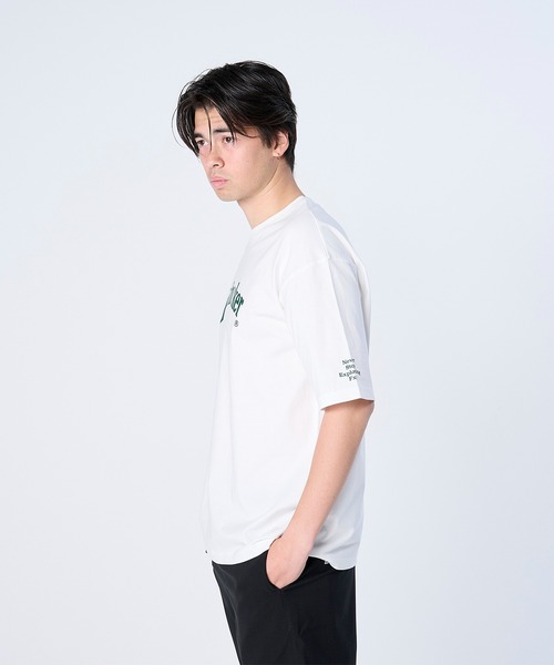 FLASH PACKER(フラッシュパッカー)の「FLASH PACKER フラッシュパッカー/ リラックスシルエット Dry Silky Cotton ロゴプリント 半袖Tシャツ // XT-CLC(Tシャツ/カットソー・メンズ・ホワイト/ブラック/ブルー・SMALL/MEDIUM/LARGE/X-LARGE)」の15枚目の写真