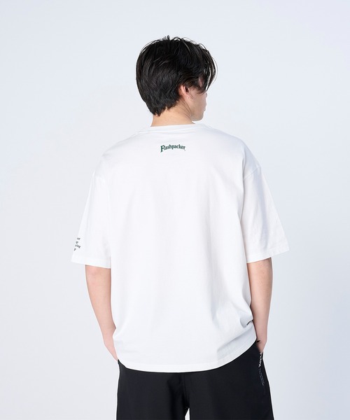 FLASH PACKER(フラッシュパッカー)の「FLASH PACKER フラッシュパッカー/ リラックスシルエット Dry Silky Cotton ロゴプリント 半袖Tシャツ // XT-CLC(Tシャツ/カットソー・メンズ・ホワイト/ブラック/ブルー・SMALL/MEDIUM/LARGE/X-LARGE)」の14枚目の写真
