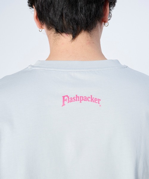 FLASH PACKER(フラッシュパッカー)の「FLASH PACKER フラッシュパッカー/ リラックスシルエット Dry Silky Cotton ロゴプリント 半袖Tシャツ // XT-CLC(Tシャツ/カットソー・メンズ・ホワイト/ブラック/ブルー・SMALL/MEDIUM/LARGE/X-LARGE)」の11枚目の写真