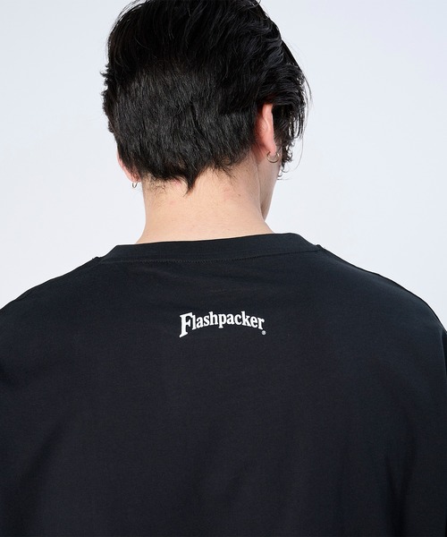 FLASH PACKER(フラッシュパッカー)の「FLASH PACKER フラッシュパッカー/ リラックスシルエット Dry Silky Cotton ロゴプリント 半袖Tシャツ // XT-CLC(Tシャツ/カットソー・メンズ・ホワイト/ブラック/ブルー・SMALL/MEDIUM/LARGE/X-LARGE)」の6枚目の写真
