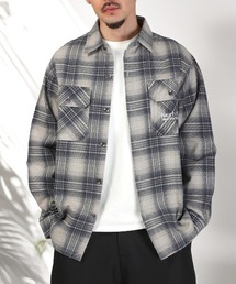 LUXSTYLE | チェック柄コットンシャツジャケット(シャツ/ブラウス)