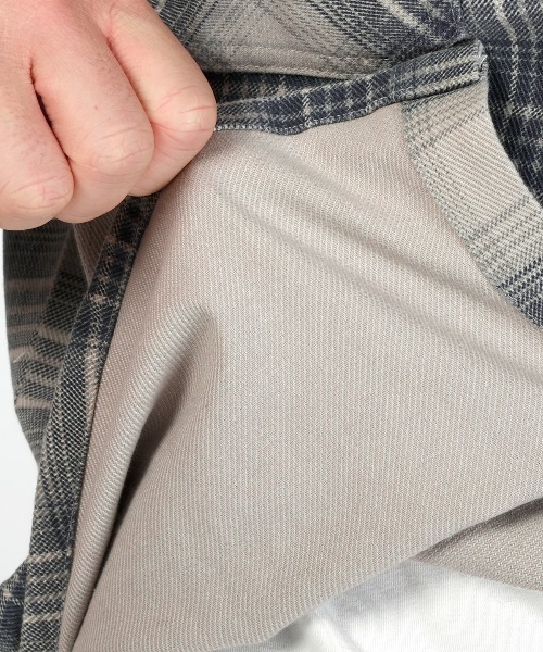LUXSTYLE（ラグスタイル）の「チェック柄コットンシャツジャケット（シャツ/ブラウス・メンズ・ブルー/グレー・M/L）」の17枚目の写真