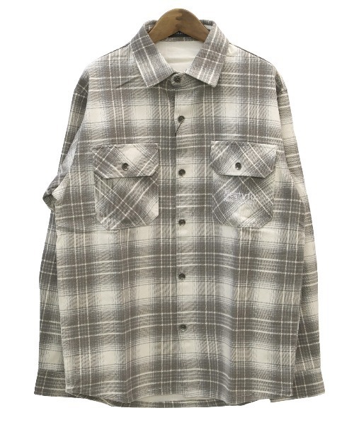 LUXSTYLE（ラグスタイル）の「チェック柄コットンシャツジャケット（シャツ/ブラウス・メンズ・ブルー/グレー・M/L）」の18枚目の写真