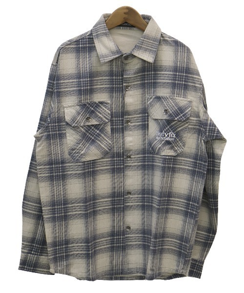 LUXSTYLE（ラグスタイル）の「チェック柄コットンシャツジャケット（シャツ/ブラウス・メンズ・ブルー/グレー・M/L）」の19枚目の写真