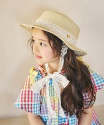 apres les cours | 【UVカット】レースリボンカンカン帽(ハット)