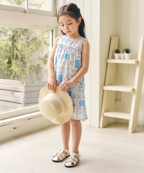 apres les cours(アプレレクール)の「【UVカット】レースリボンカンカン帽(ハット・キッズ・アイボリー・54/52/50/48)」の5枚目の写真