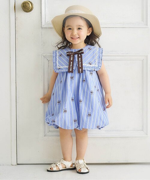 apres les cours(アプレレクール)の「【UVカット】レースリボンカンカン帽(ハット・キッズ・アイボリー・54/52/50/48)」の8枚目の写真