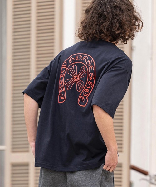 CAMBIO(カンビオ)の「mt10413- ビッグシルエットプリントT(Emblem) Tシャツ(2601126MCB)(Tシャツ/カットソー・メンズ・ブラック/ネイビー/ホワイト・XL/L/M/S)」の3枚目の写真