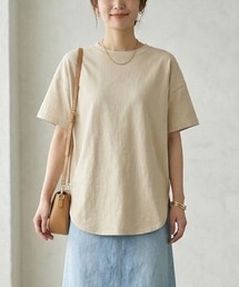 MULEXS（ミューレクス）の「綿100% ヘビーウェイト ラウンドヘム ロング丈Tシャツ / サイドスリット ビッグシルエット カットソー（Tシャツ/カットソー）」