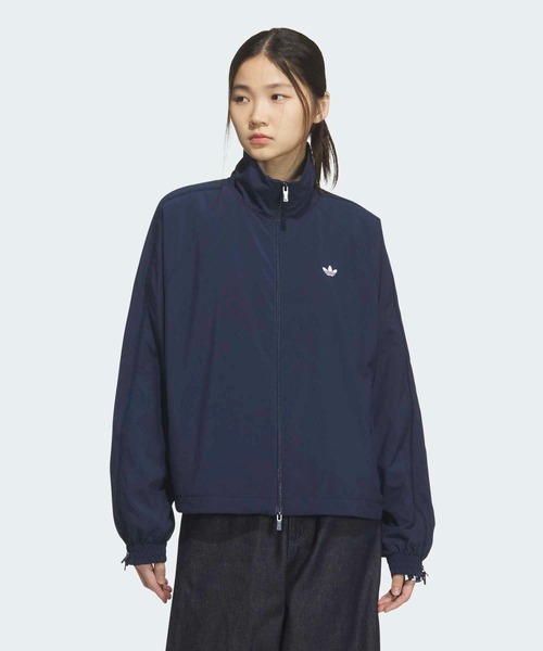 adidas（アディダス）の「スリーストライプス ジップ トラックトップ（ジャージ） / アディダスオリジナルス adidas Originals（ジャージ・レディース・ブルー/ブラック・XX-LARGE/X-SMALL/SMALL/MEDIUM/X-LARGE/LARGE）」の2枚目の写真