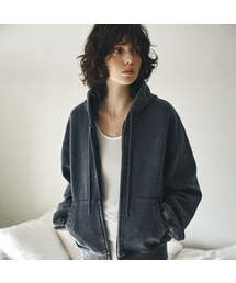 VANONE ATELIER（バノンアトリエ）の「A3572 ウォッシュドフードジップアップ_Navy（パーカー）」