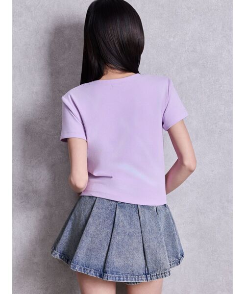 GYDA（ジェイダ）の「gy bijou Tシャツ（Tシャツ/カットソー・レディース・ピンク/パープル/ブラック/オフホワイト・FREE）」の11枚目の写真