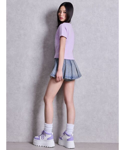 GYDA（ジェイダ）の「gy bijou Tシャツ（Tシャツ/カットソー・レディース・ピンク/パープル/ブラック/オフホワイト・FREE）」の14枚目の写真