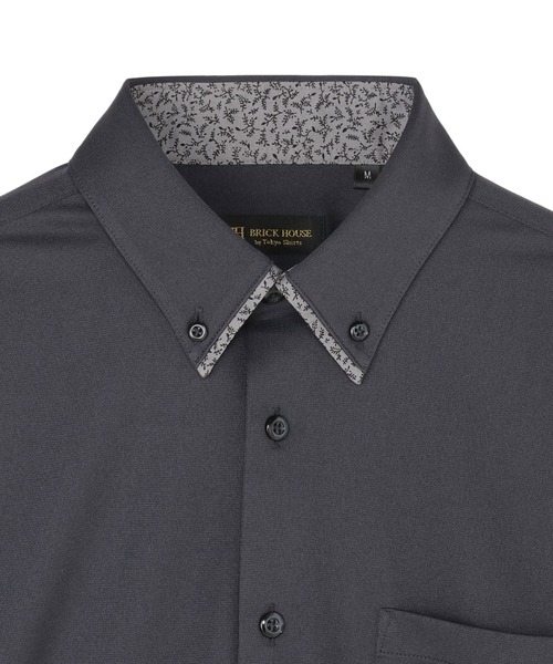TOKYO SHIRTS(トウキョウシャツ)の「ボタンダウン 長袖 ストレッチカジュアルシャツ(シャツ/ブラウス・メンズ・グレー・S/M/L/LL)」の3枚目の写真