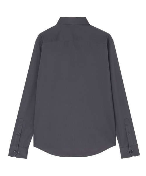 TOKYO SHIRTS(トウキョウシャツ)の「ボタンダウン 長袖 ストレッチカジュアルシャツ(シャツ/ブラウス・メンズ・グレー・S/M/L/LL)」の2枚目の写真