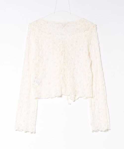 flower（フラワー）の「ブルームフリルカーディガン（カーディガン/ボレロ・レディース・ブルー/ピンク・FREE）」の3枚目の写真