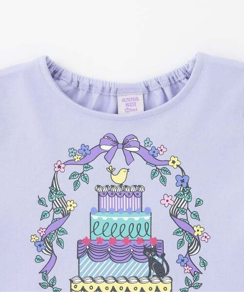 ANNA SUI mini（アナスイ・ミニ）の「【人気商品再入荷】【直営店で取り扱い無し】ドリーミーケーキプリント長袖Tシャツ（Tシャツ/カットソー・キッズ・ラベンダー/ライトピンク・120cm/130cm/140cm/85-95cm/105-115cm）」の4枚目の写真