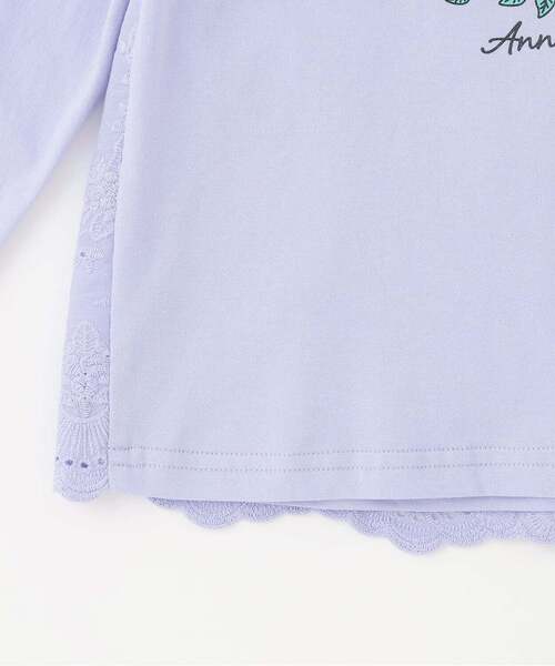 ANNA SUI mini（アナスイ・ミニ）の「【人気商品再入荷】【直営店で取り扱い無し】ドリーミーケーキプリント長袖Tシャツ（Tシャツ/カットソー・キッズ・ラベンダー/ライトピンク・120cm/130cm/140cm/85-95cm/105-115cm）」の6枚目の写真