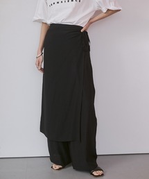 hunch（ハンチ）の「【WEB限定/別注】ワッシャーサテン レイヤードスカートパンツ（その他パンツ）」