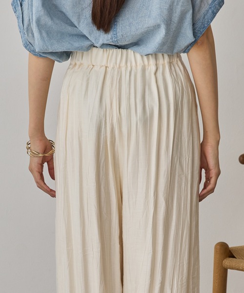 hunch（ハンチ）の「ワッシャーサテン レイヤードスカートパンツ（その他パンツ・レディース・ライトカーキ/ブラック/アイボリー・FREE）」の20枚目の写真