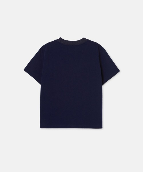 SEAGREEN(シーグリーン)の「SEAGREEN(シーグリーン) KNIT RIB TIGHT T-SHIRT ニットリブタイトTシャツ(Tシャツ/カットソー・レディース・サックスブルー/ブラック・2/1)」の3枚目の写真