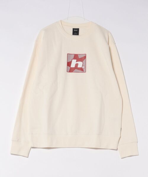 HUF(ハフ)の「HUF ボックスロゴスウェット(スウェット・メンズ・ナチュラル/ブラック・X-LARGE/MEDIUM/LARGE)」の1枚目の写真